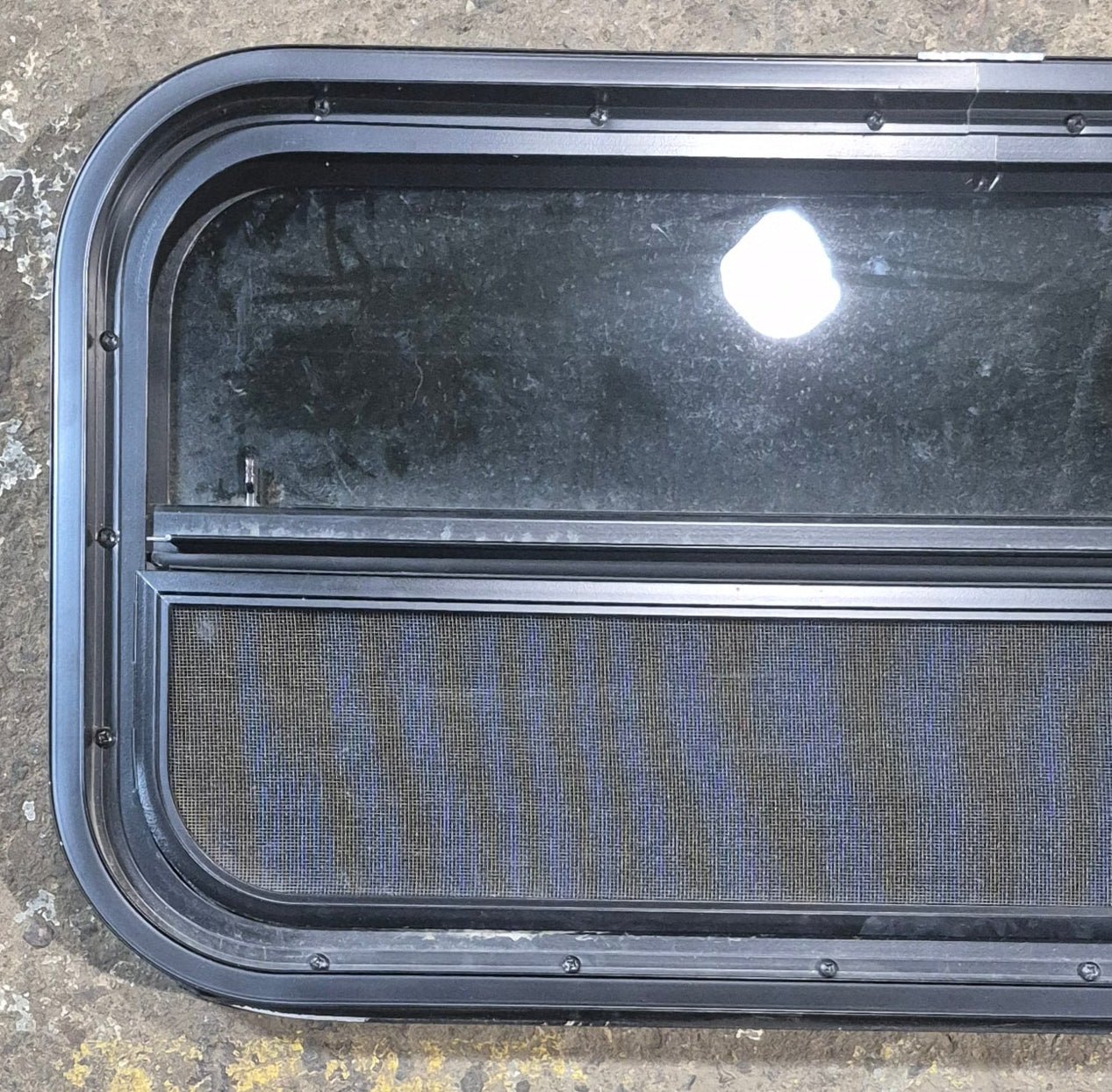 Used Black Radius Opening Window : 29 1/4