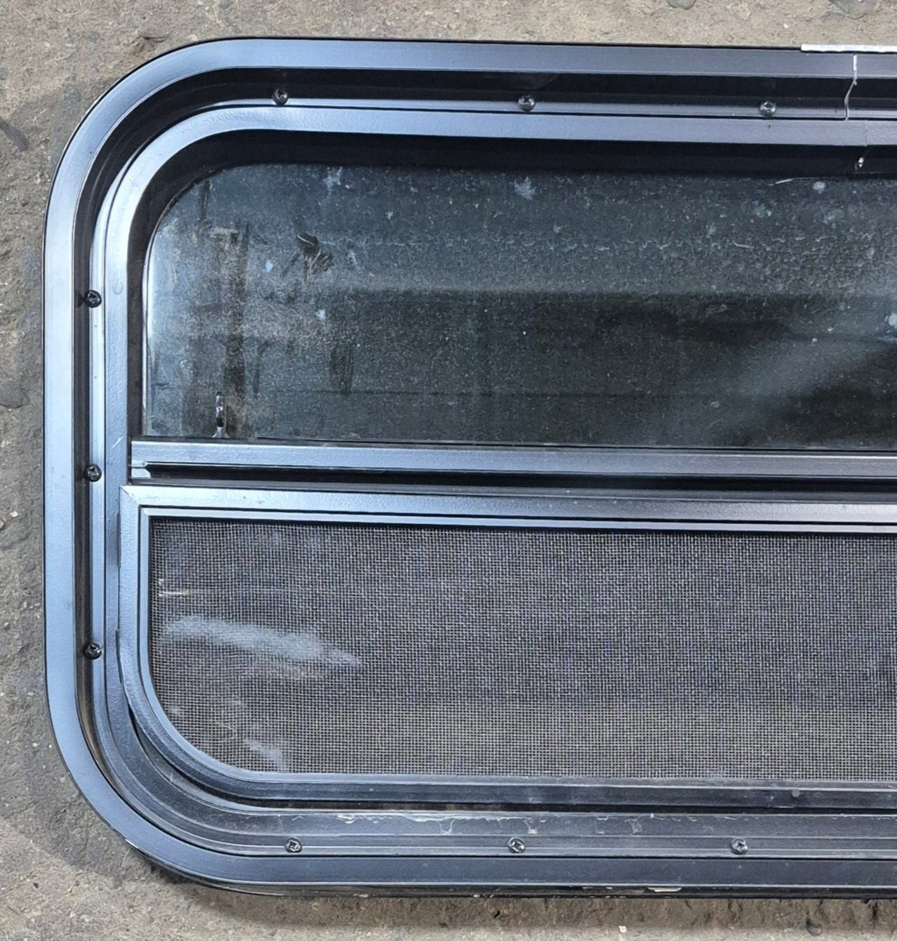 Used Black Radius Opening Window : 29 1/4