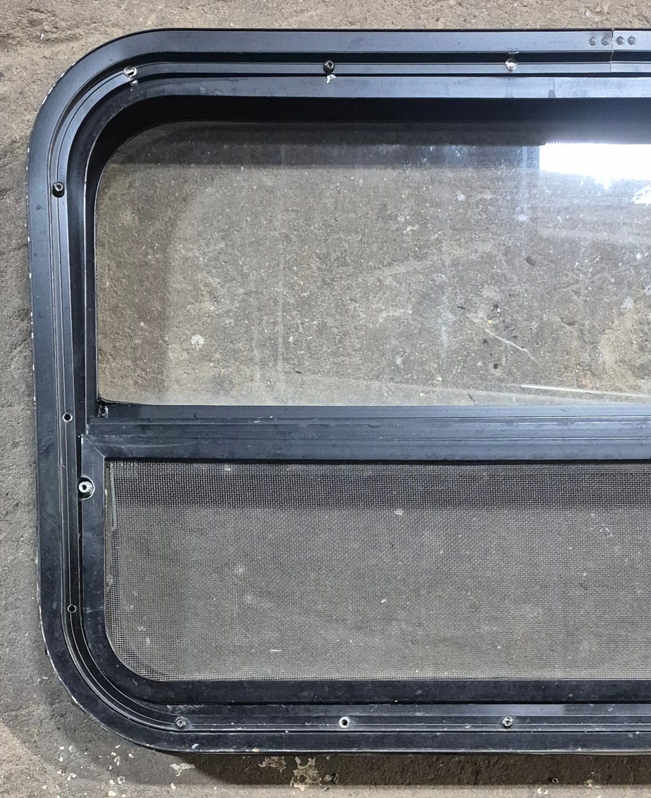 Used Black Radius Opening Window : 29 1/4