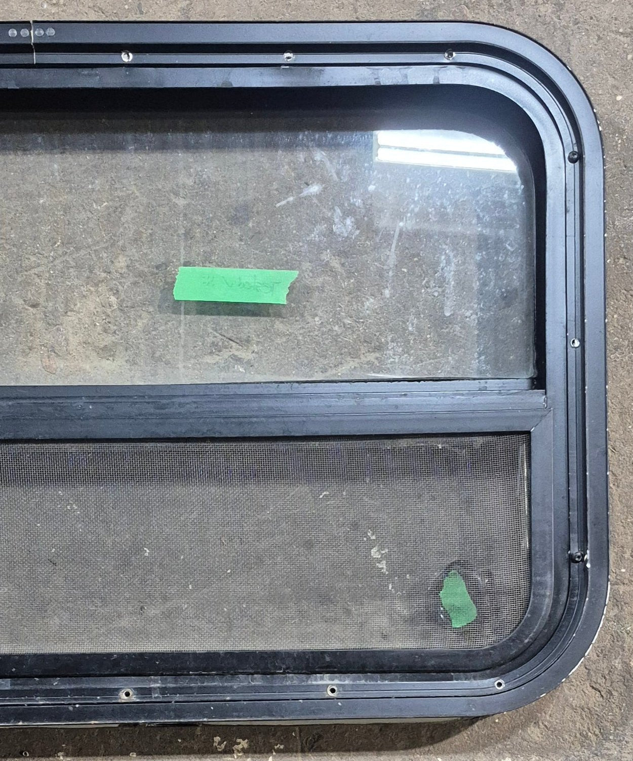 Used Black Radius Opening Window : 29 1/4