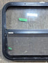 Used Black Radius Opening Window : 29 1/4" W x 21 1/4" H x 1 1/4" D - Young Farts RV Parts