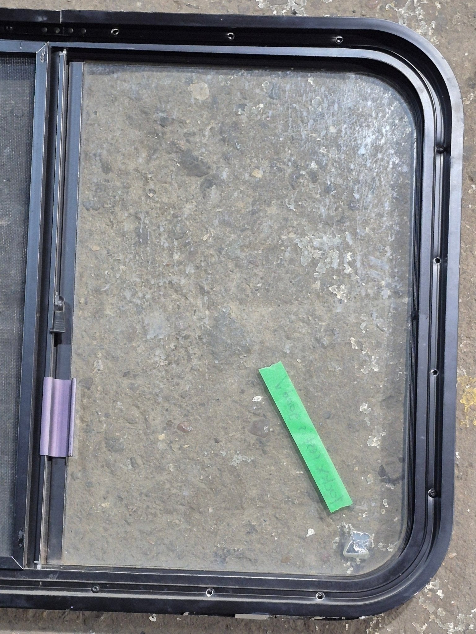 Used Black Radius Opening Window : 29 1/4