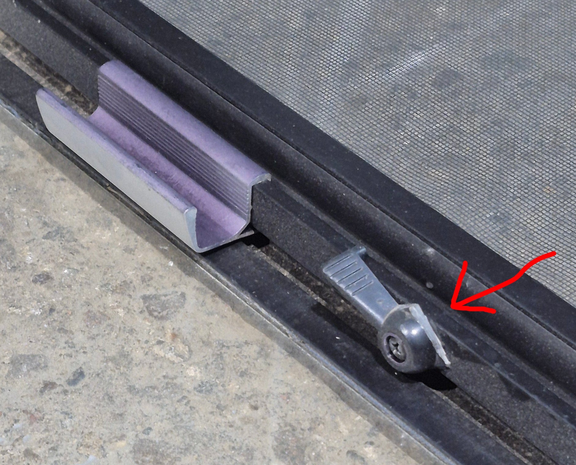 Used Black Radius Opening Window : 29 1/4" W x 21 1/4" H x 1 3/4" D - Young Farts RV Parts