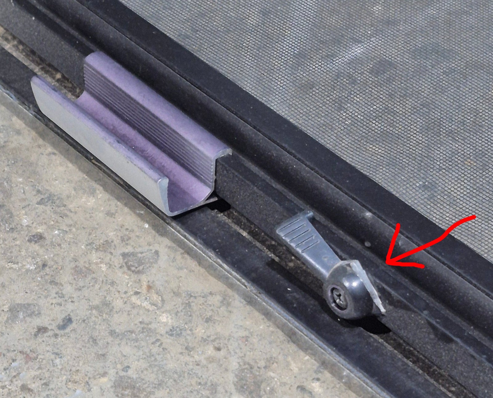 Used Black Radius Opening Window : 29 1/4