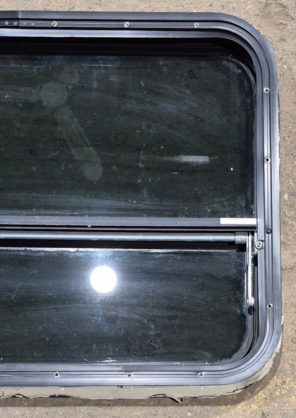 Used Black Radius Opening Window : 29 1/4