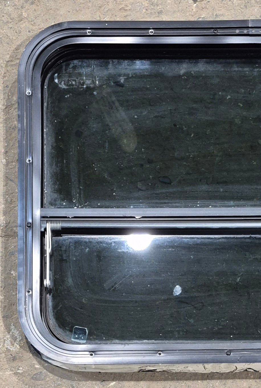 Used Black Radius Opening Window : 29 1/4