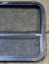 Used Black Radius Opening Window : 29 3/4" W x 21 1/2" H x 1 3/4" - Young Farts RV Parts