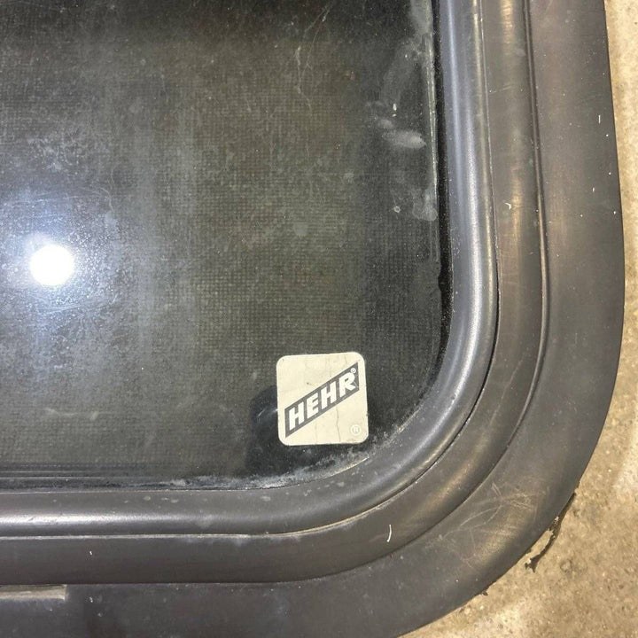 Used Black Radius Opening Window - 29.5 X 21.75 X 1.875 - Young Farts RV Parts