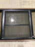 Used Black Radius Opening Window : 30 1/2" W x 18 3/4" H x 1 1/2" D - Young Farts RV Parts