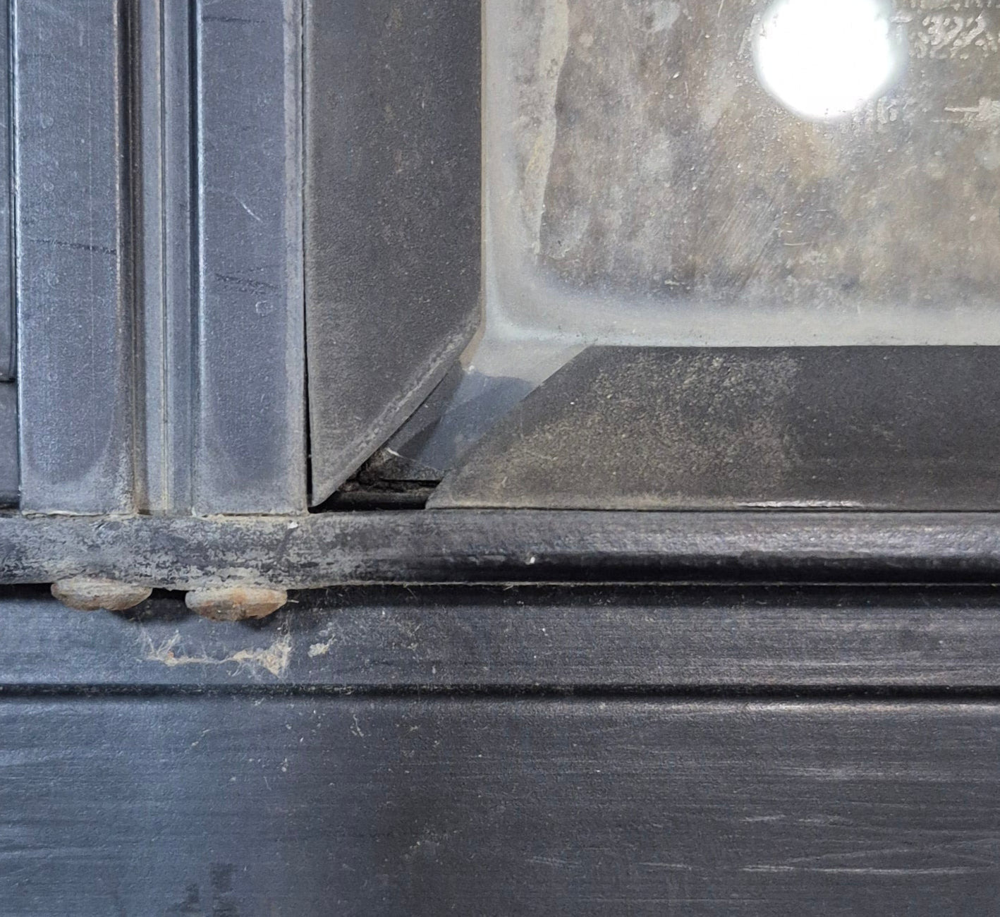 Used Black Radius Opening Window : 30 1/4" W x 11 3/4" H x 1 7/8" - Young Farts RV Parts