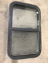 Used Black Radius Opening Window : 30 3/4" W X 18 1/2" H X 2" D - Young Farts RV Parts