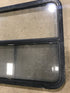 Used Black Radius Opening Window : 34 1/2" W x 29 1/2" H x 1 7/8" D - Young Farts RV Parts