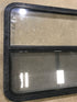 Used Black Radius Opening Window : 34 1/2" W x 29 1/2" H x 1 7/8" D - Young Farts RV Parts