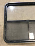 Used Black Radius Opening Window : 34 1/2" W x 29 1/2" H x 1 7/8" D - Young Farts RV Parts