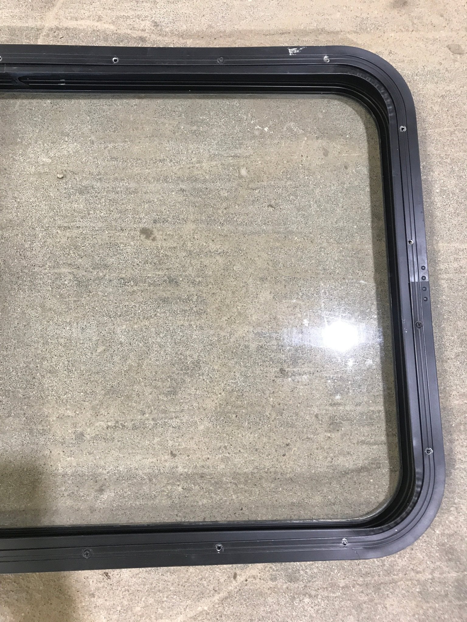 Used Black Radius Opening Window : 34 3/4