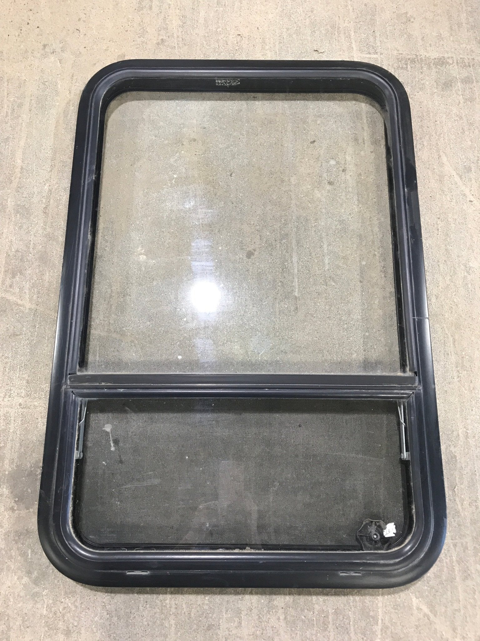 Used Black Radius Opening Window : 34 3/4