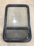 Used Black Radius Opening Window : 34 3/4" W x 23 1/4" H x 2" D - Young Farts RV Parts