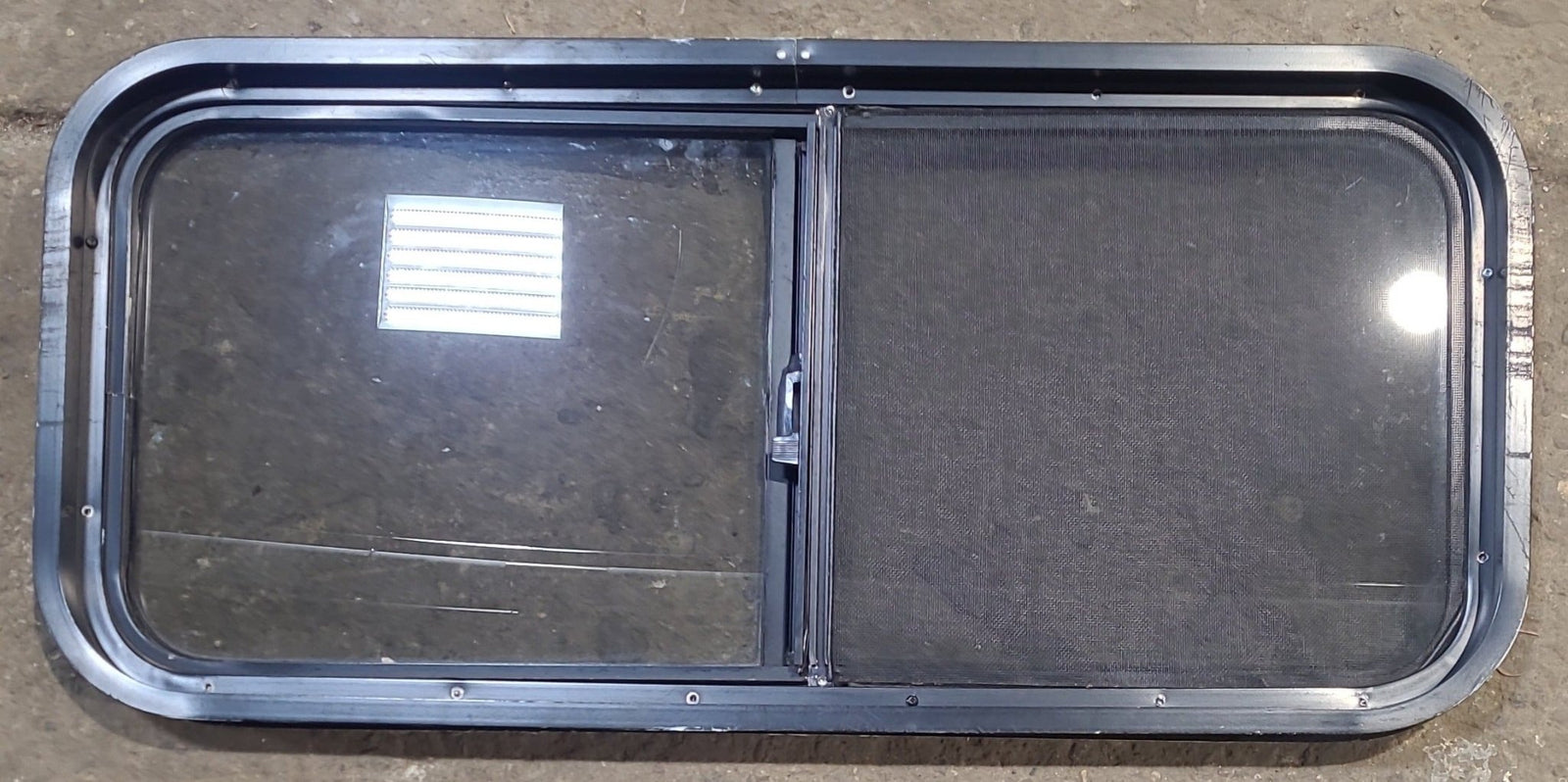 Used Black Radius Opening Window : 35 1/2