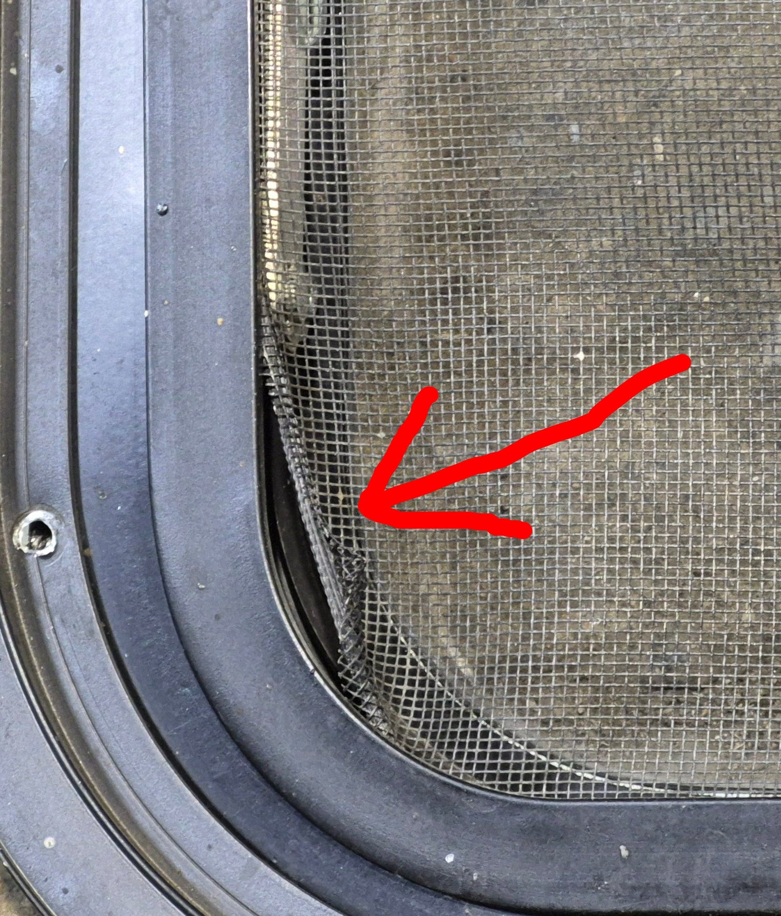 Used Black Radius Opening Window : 35 1/2