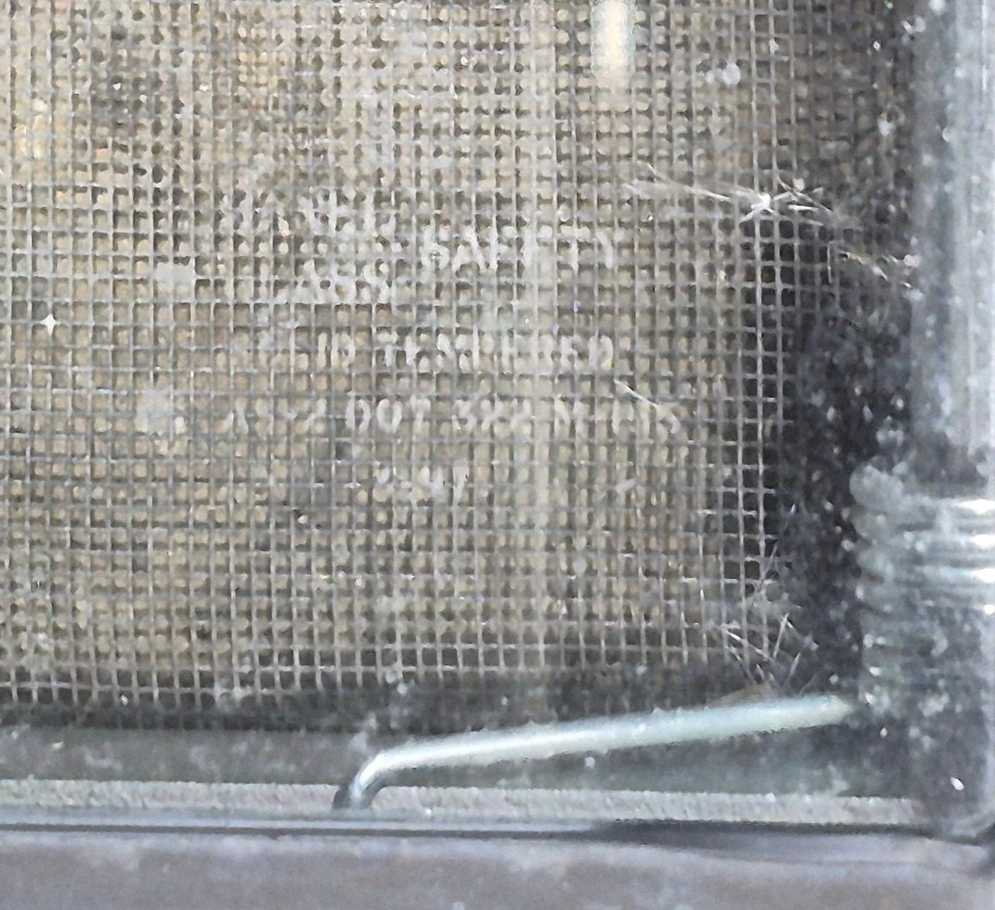 Used Black Radius Opening Window : 35 1/2" W x 17 1/4" H x 1 7/8" - Young Farts RV Parts