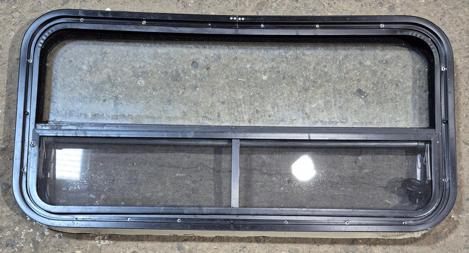 Used Black Radius Opening Window : 35 1/4