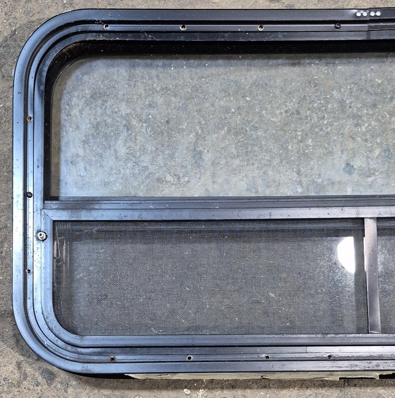 Used Black Radius Opening Window : 35 1/4