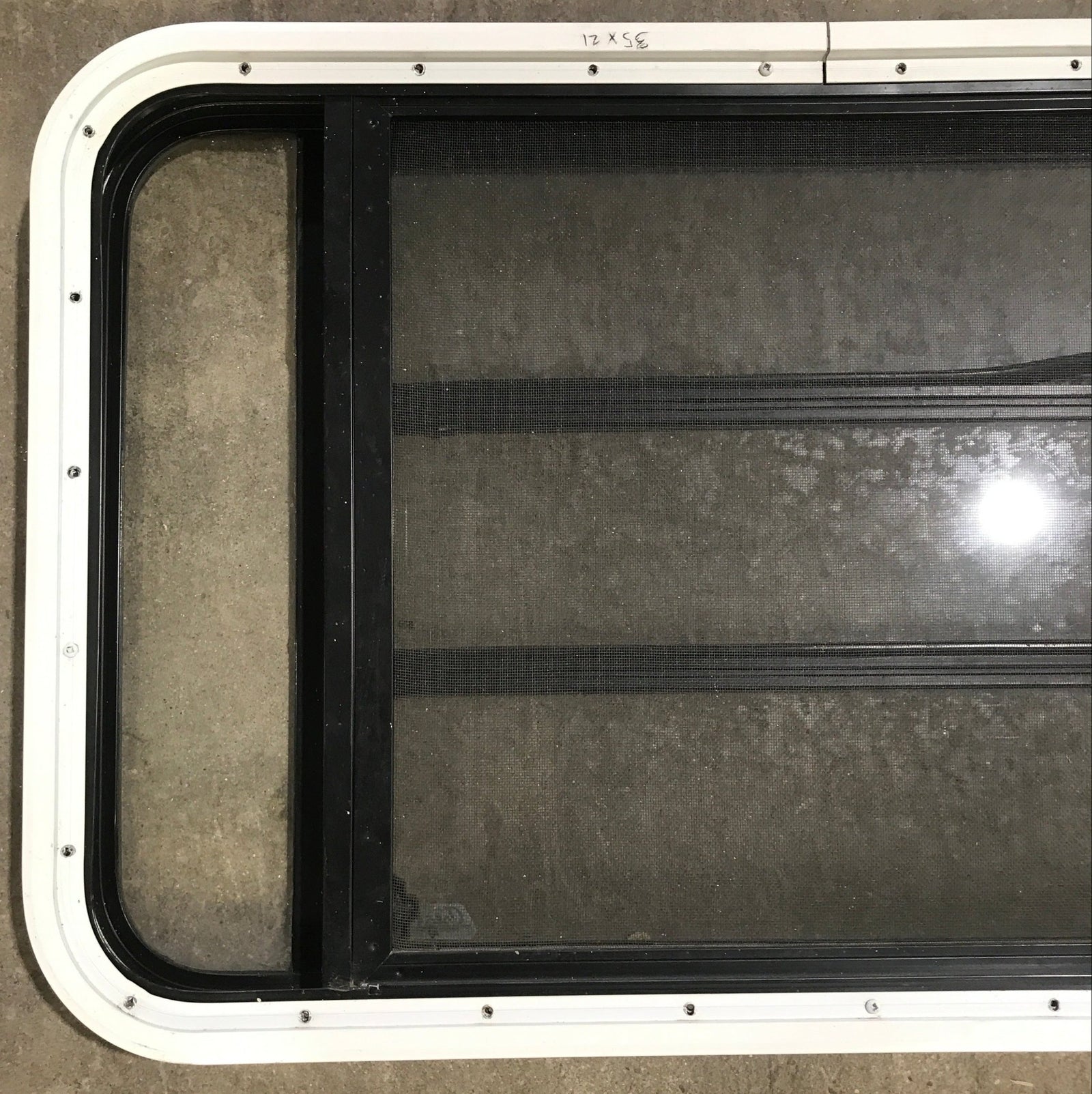 Used Black Radius Opening Window : 35 1/4