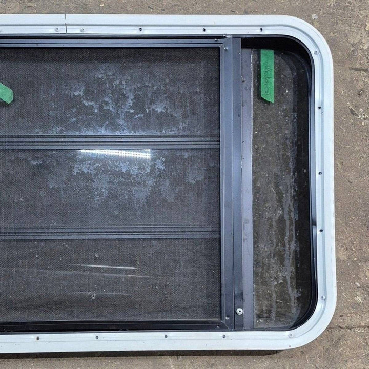 Used Black Radius Opening Window - 35 1/8" X 21 1/4" X 1 7/8" - Young Farts RV Parts