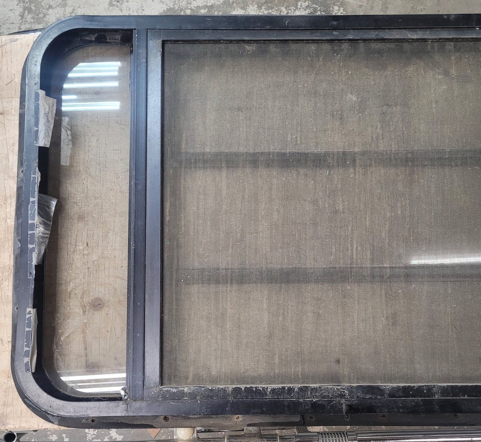 Used Black Radius Opening Window : 35 3/4