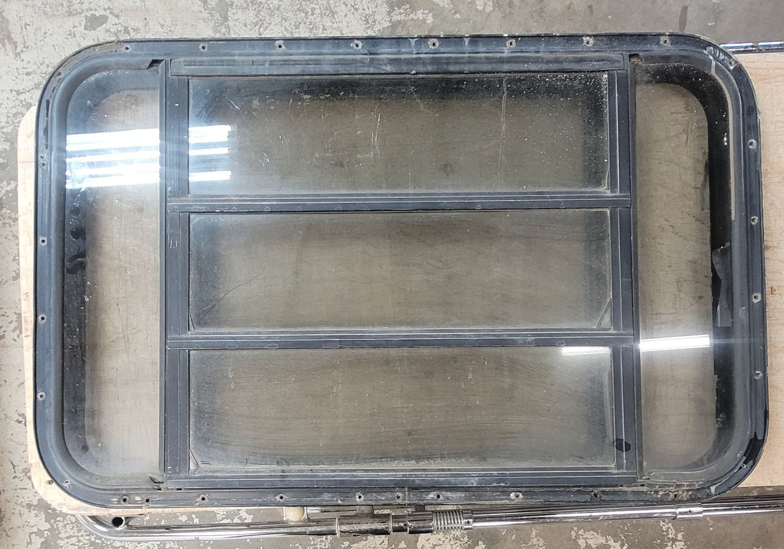 Used Black Radius Opening Window : 35 3/4