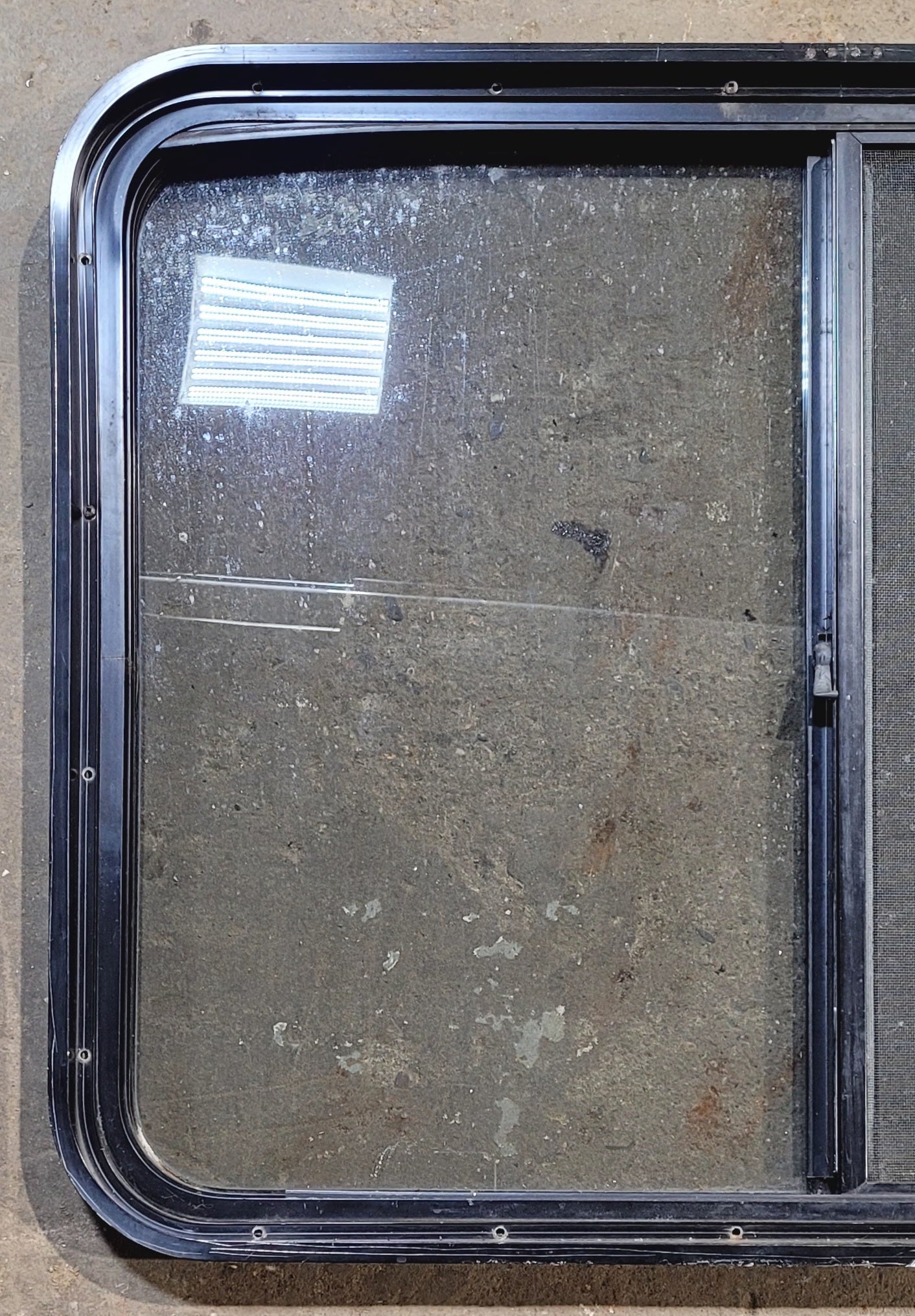 Used Black Radius Opening Window : 35 3/4