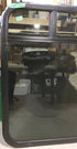 Used Black Radius Opening Window : 35 3/4" W x 36" H x 3/4" - Young Farts RV Parts