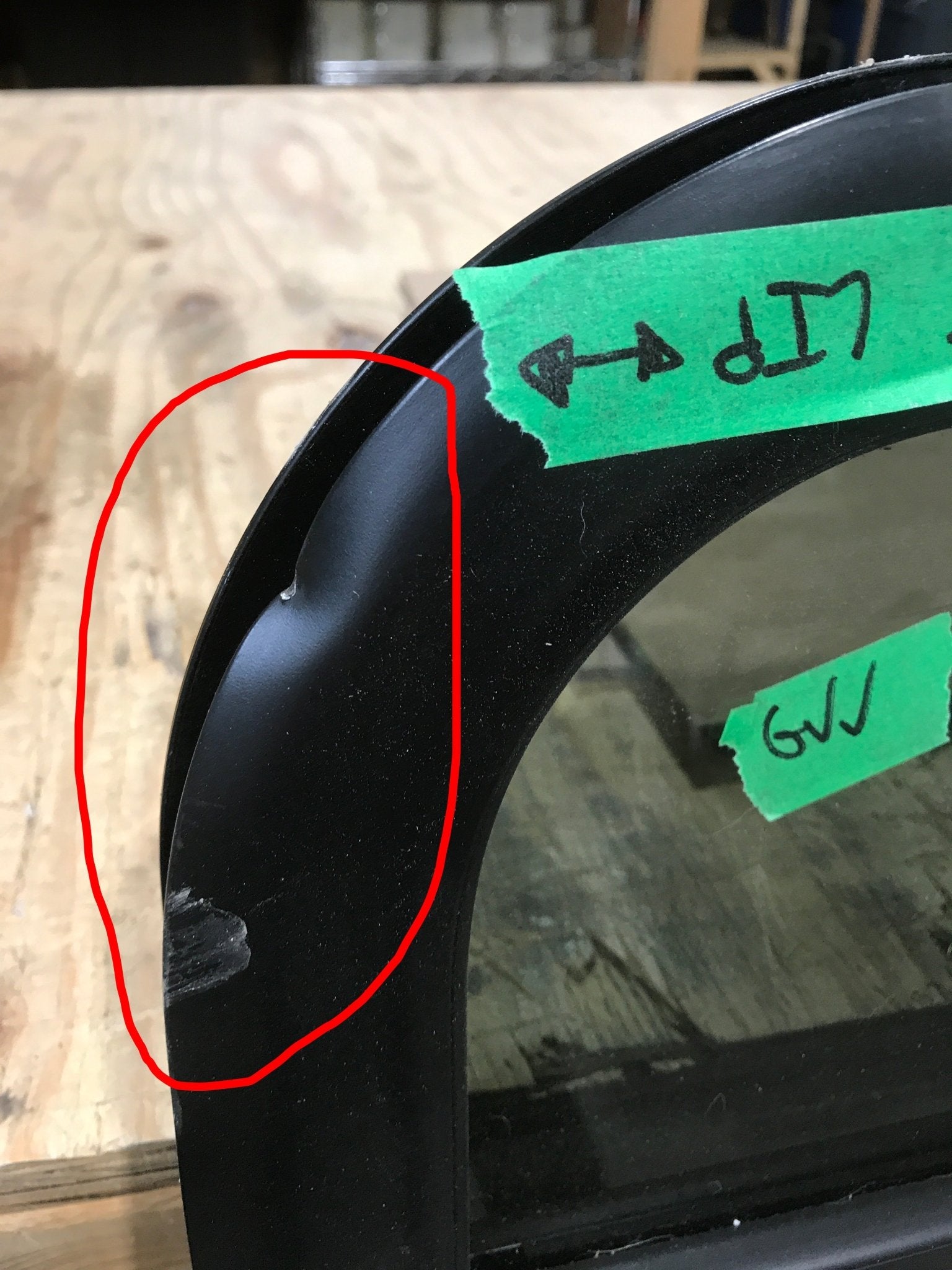 Used Black Radius Opening Window : 35 3/4