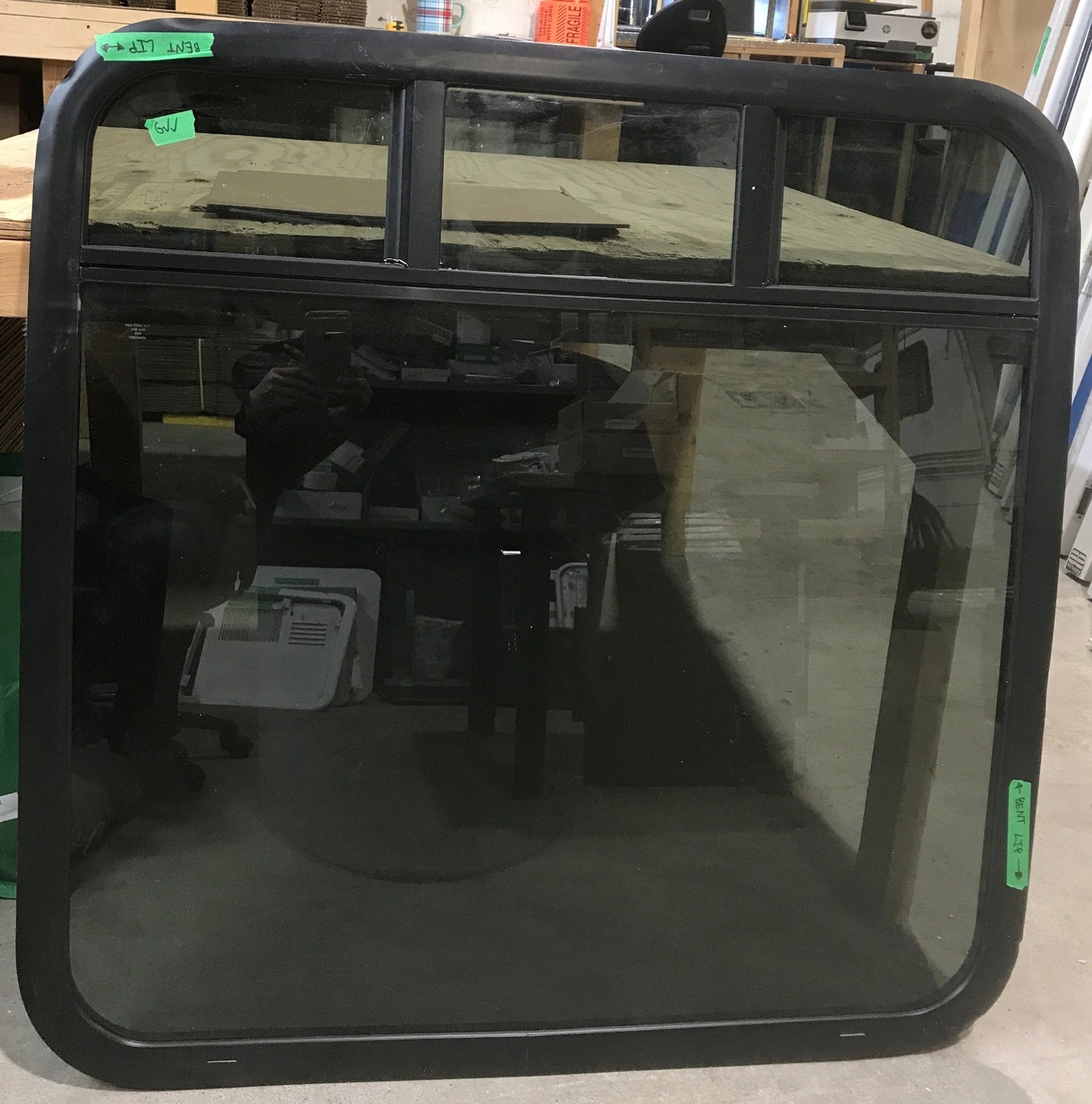 Used Black Radius Opening Window : 35 3/4