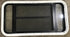Used Black Radius Opening Window : 35" W x 17 1/4" H x 1 7/8" D - Young Farts RV Parts