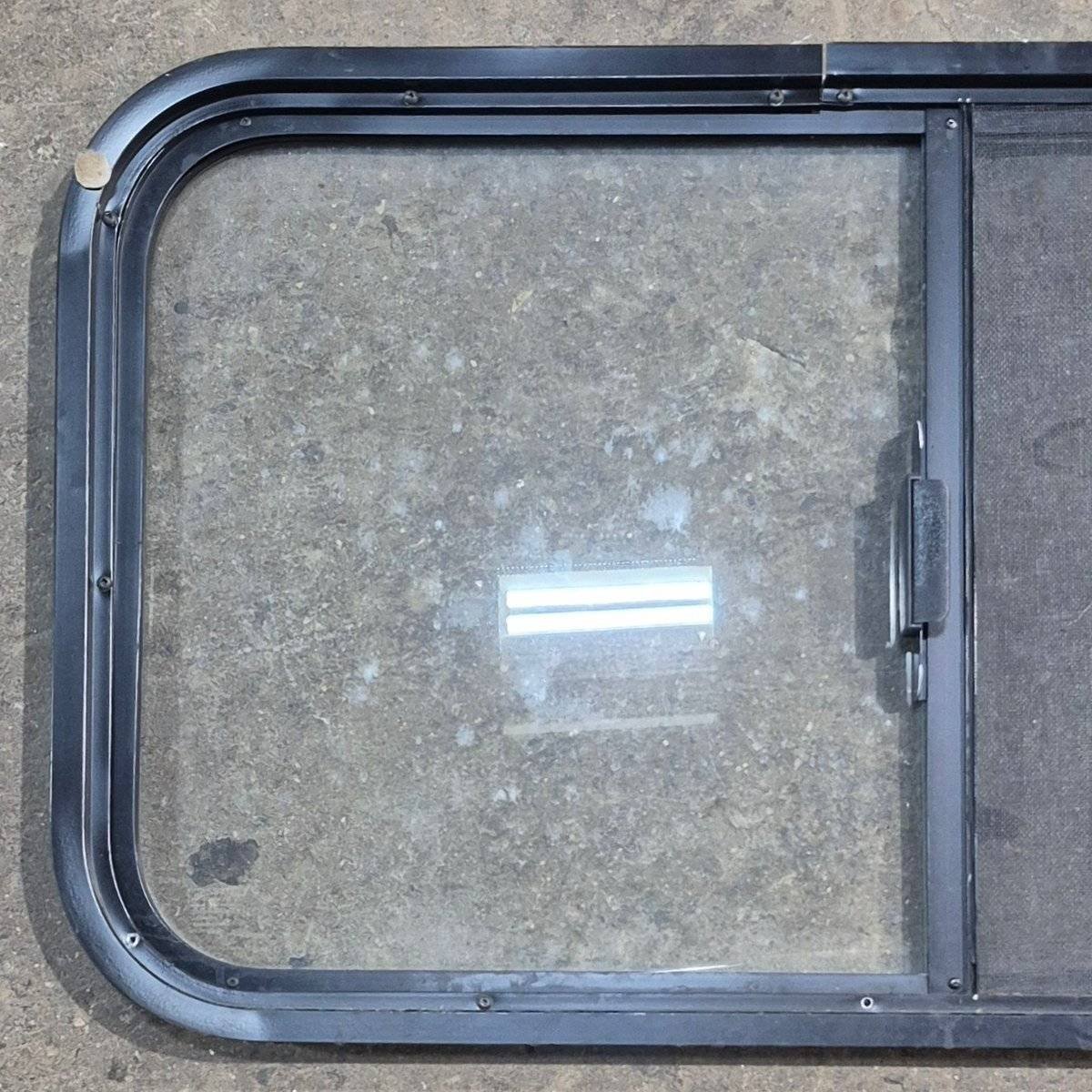 Used Black Radius Opening Window - 35.5 X 19.5 X 1.25 - Young Farts RV Parts