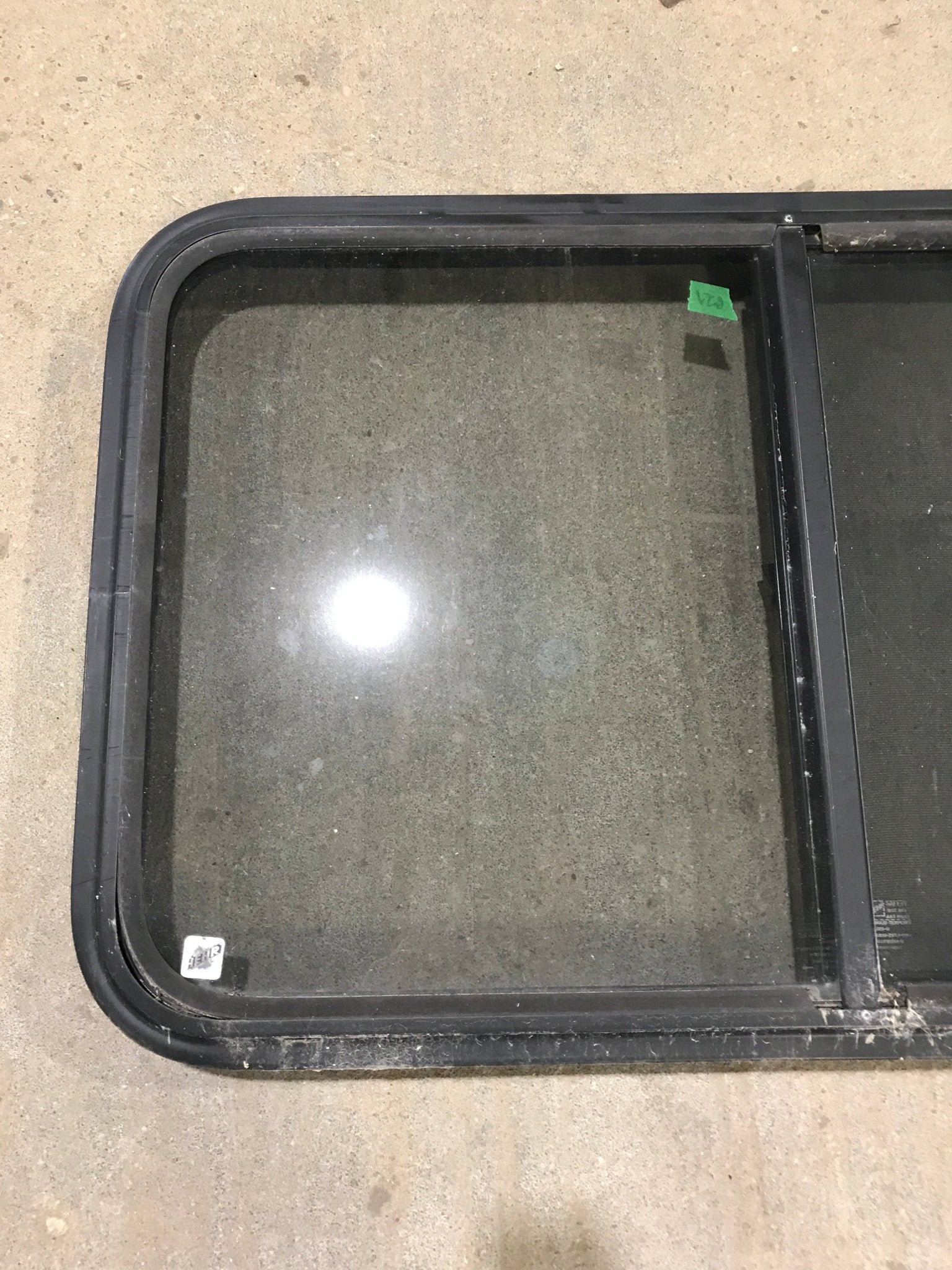 Used Black Radius Opening Window : 36 1/2