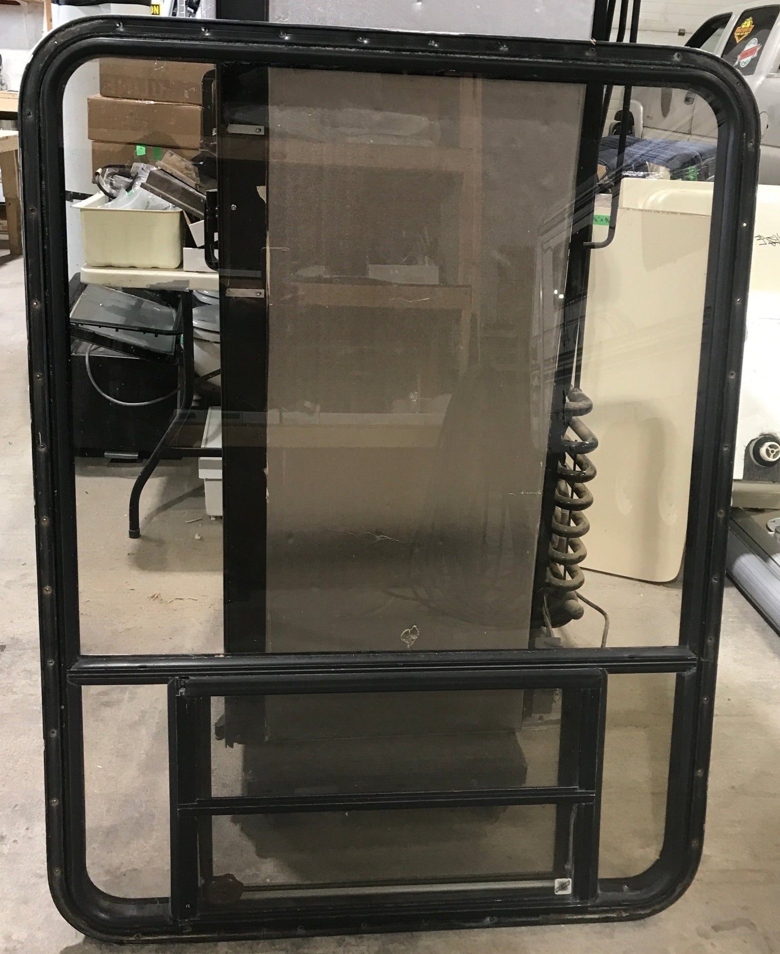 Used Black Radius Opening Window : 36 1/2