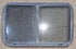 Used Black Radius Opening Window : 36 1/4" W x 21 3/4" H x 1 7/8" - Young Farts RV Parts