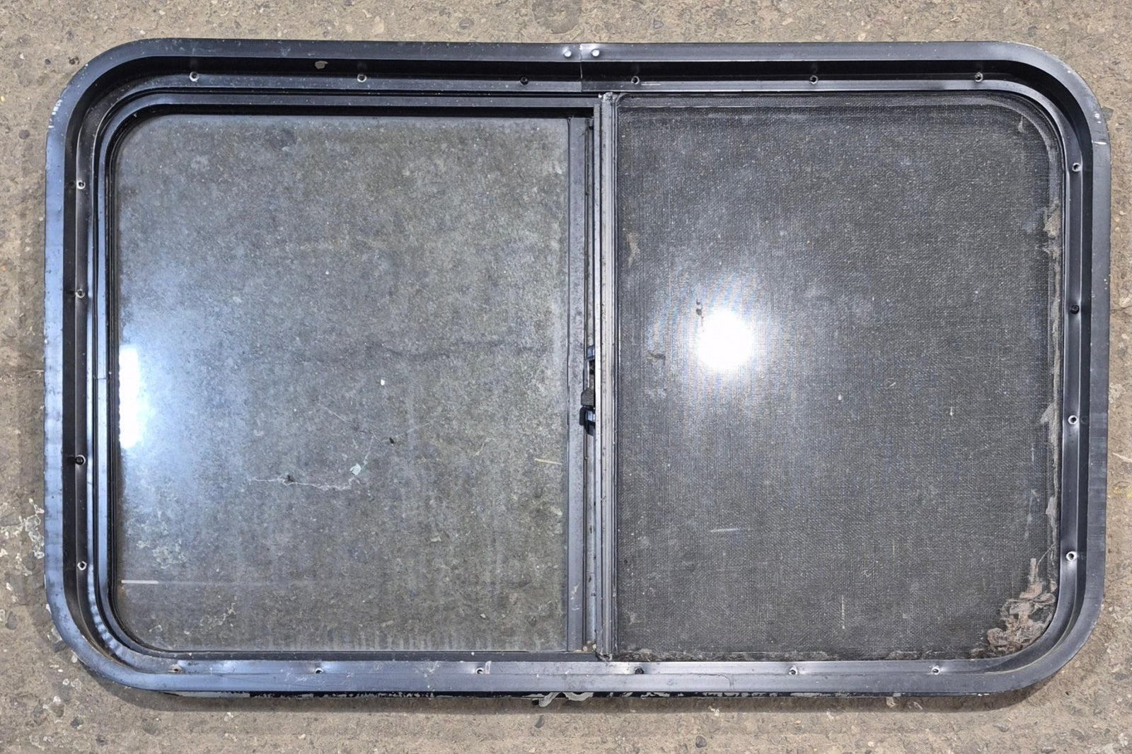 Used Black Radius Opening Window : 36 1/4