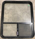 Used Black Radius Opening Window : 36 1/4" W x 30 1/4" H x 1 7/8" D - Young Farts RV Parts