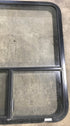 Used Black Radius Opening Window : 36 1/4" W x 30 1/4" H x 1 7/8" D - Young Farts RV Parts