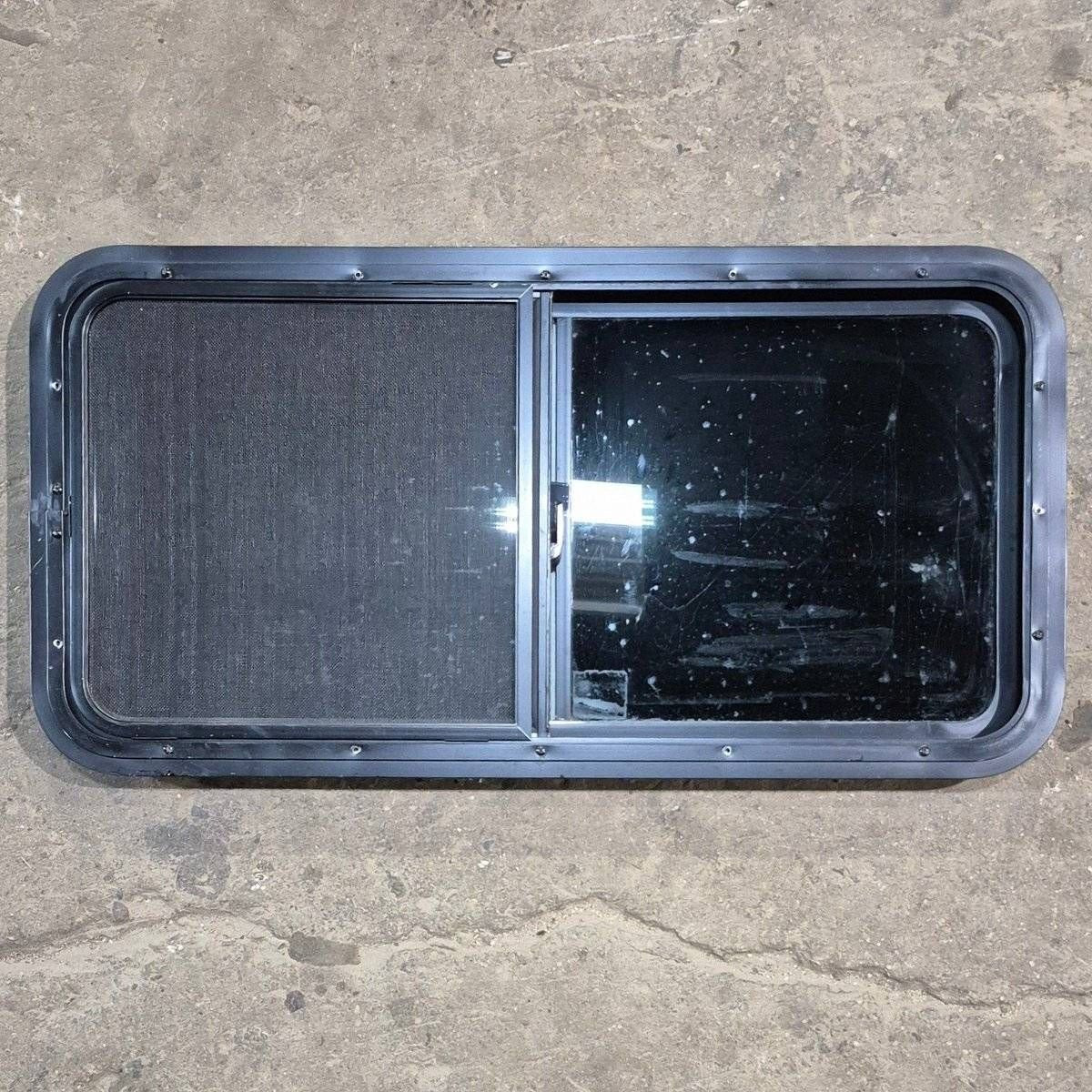 Used Black Radius Opening Window - 36 1/8