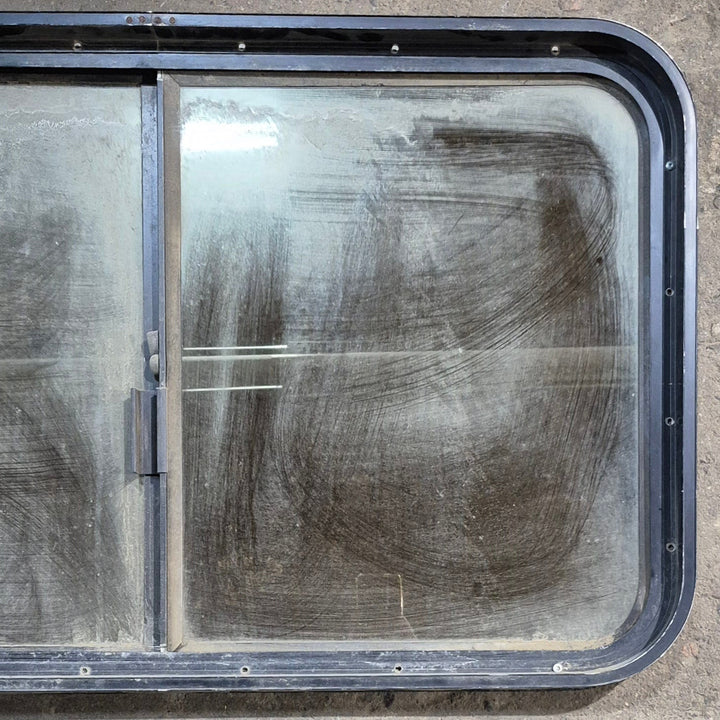 Used Black Radius Opening Window - 36.25 X 21.75 X 2 - Young Farts RV Parts