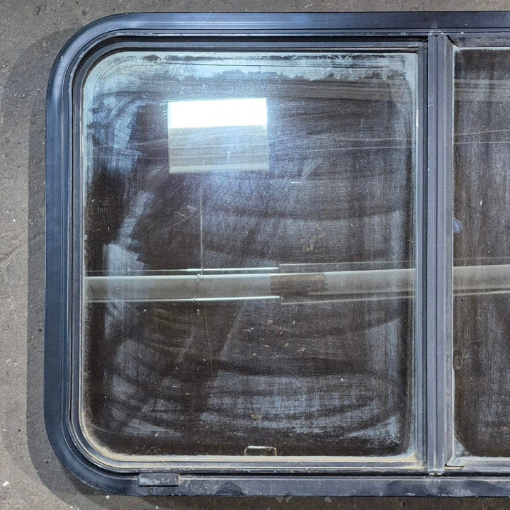 Used Black Radius Opening Window - 36.25 X 21.75 X 2 - Young Farts RV Parts