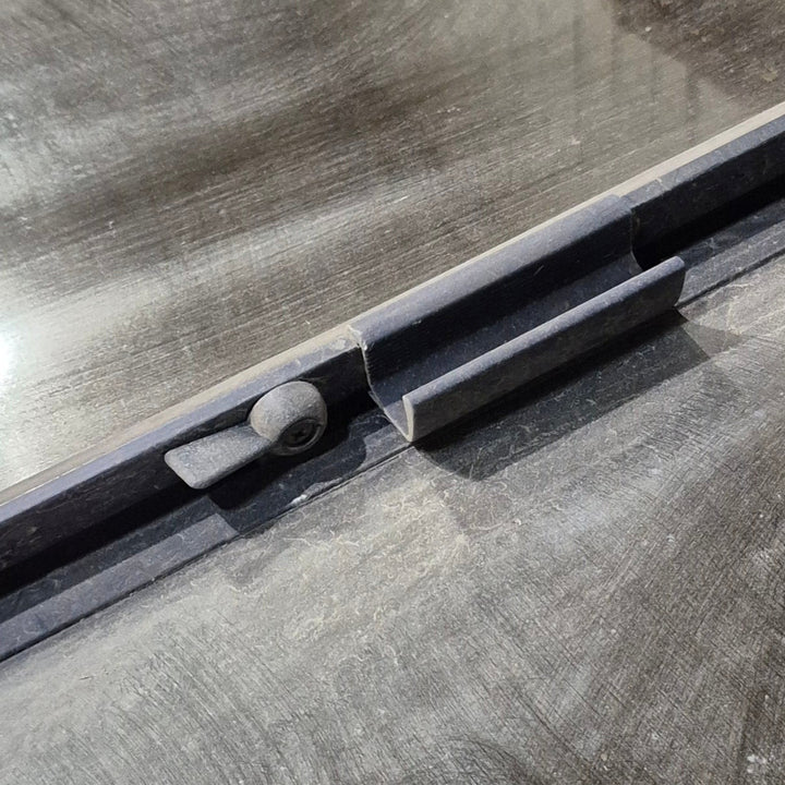 Used Black Radius Opening Window - 36.25 X 21.75 X 2 - Young Farts RV Parts