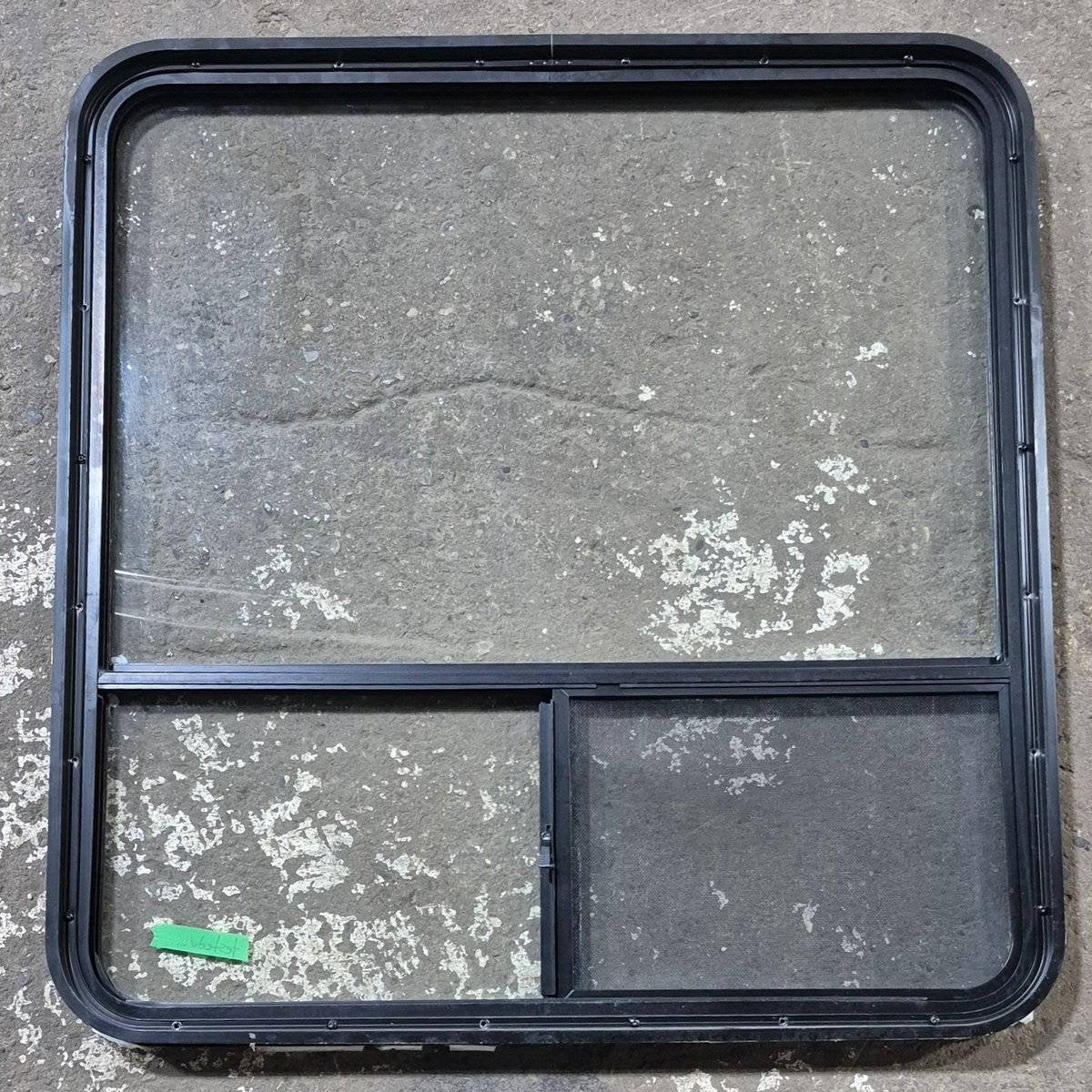 Used Black Radius Opening Window - 36.25 X 37.75 X 1.75 - Young Farts RV Parts