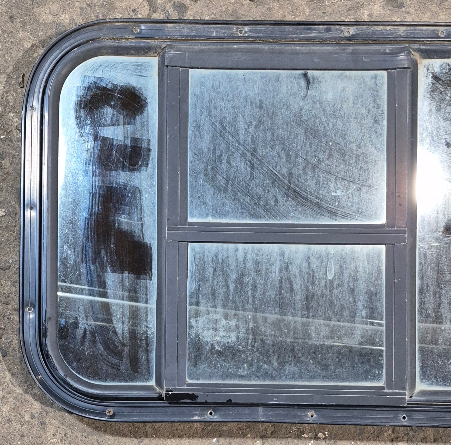 Used Black Radius Opening Window : 41 5/8