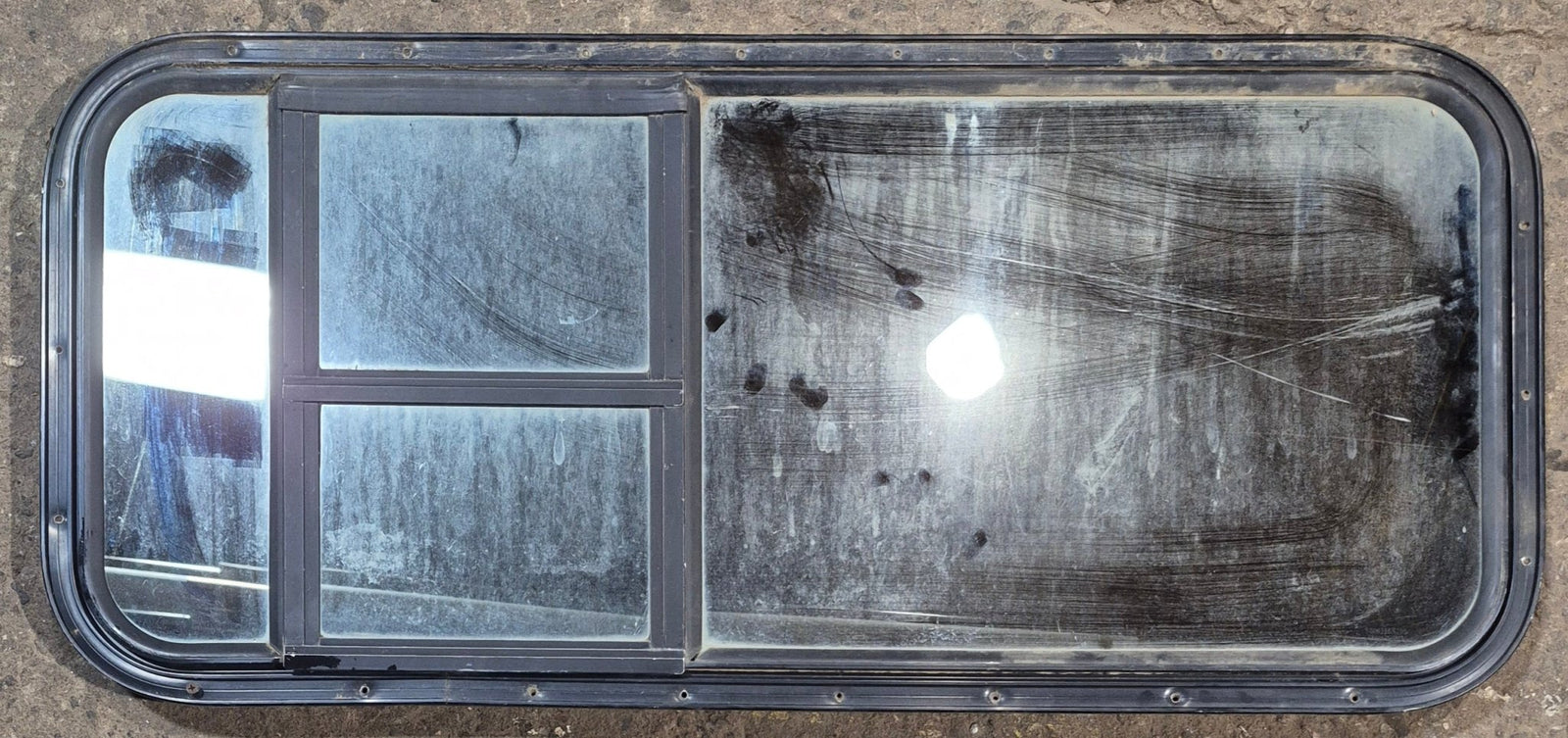Used Black Radius Opening Window : 41 5/8