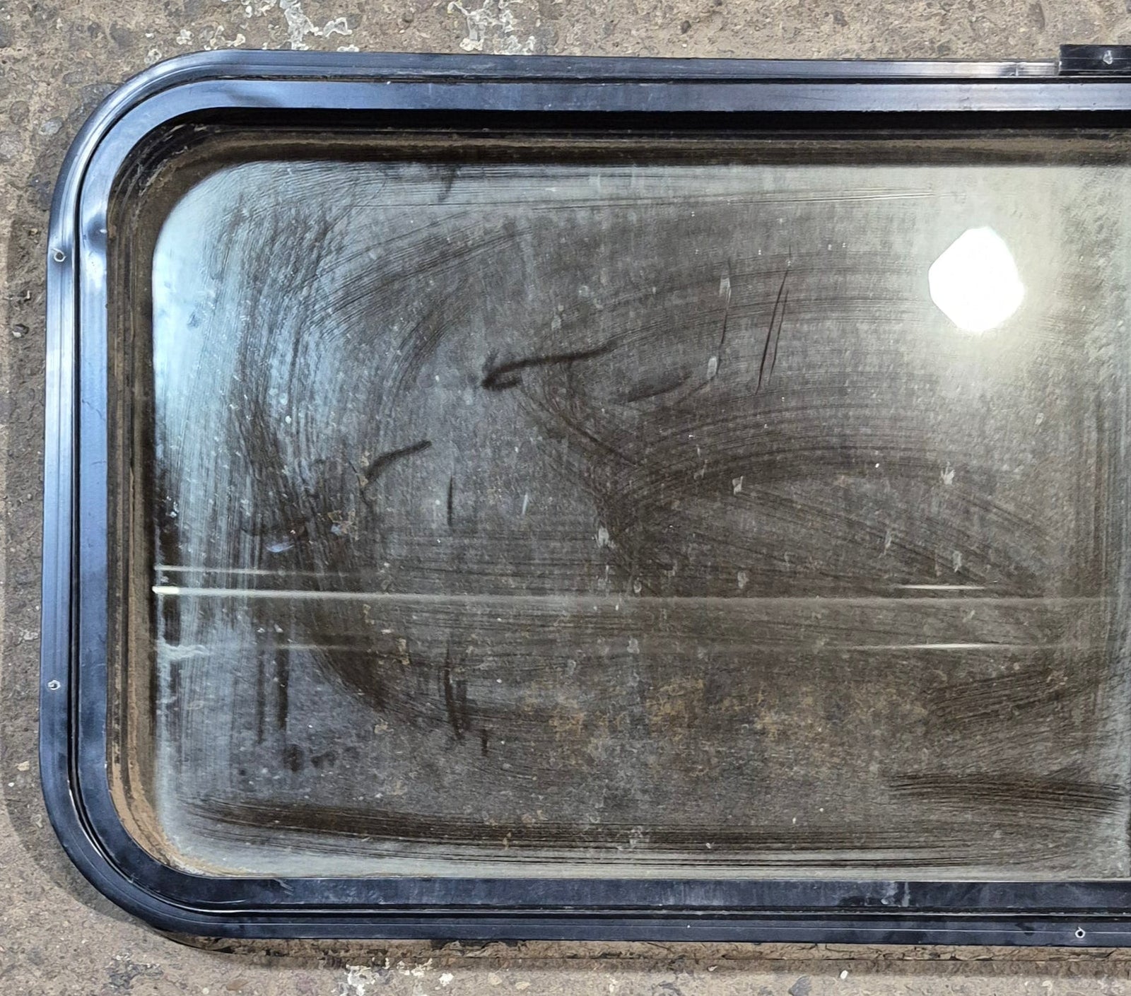 Used Black Radius Opening Window : 41 5/8